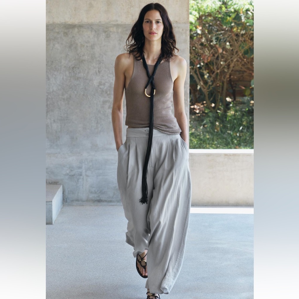 Zara linen blend pants